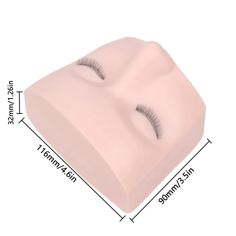 3-Layer Lash Mannequin Head – Eyelash Extension Practice Tool Lash Practice Mannequin Axl