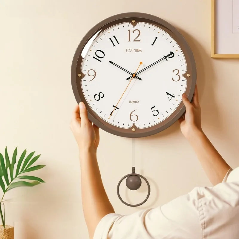 Luxury Silent Pendulum Wall Clock – Minimalist Living Room Decor Pendulum Wall Clock Axl
