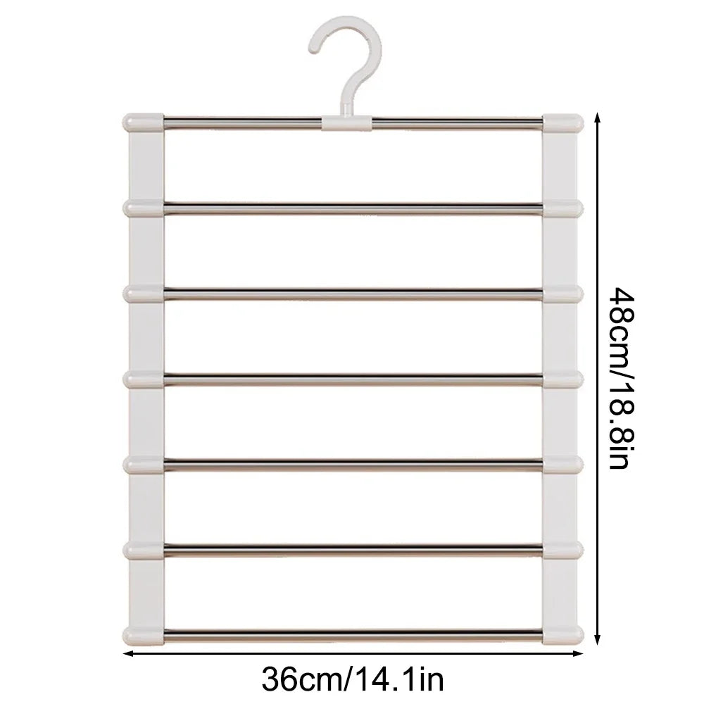Space-Saving Pants Hanger – Multi-Layer Trouser Rack Organizer Pants Hanger Rack Axl