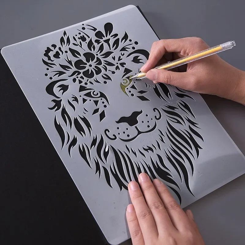 DIY Animal Stencils – Drawing Templates for Painting & Decor Art Stencil Set Axl
