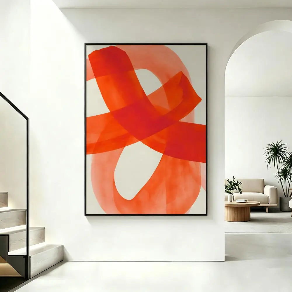 Abstract Mid Century Watercolor Brush Strokes Wall Art Poster Wall Art Poster Axl