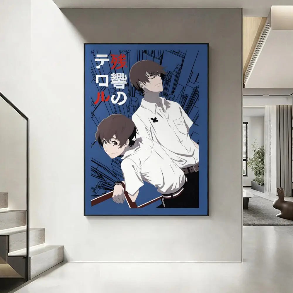 Zankyou no Terror Anime Poster – HD Waterproof Wall Art Decor Anime Wall Poster Axl White4 21X30cmNoframe