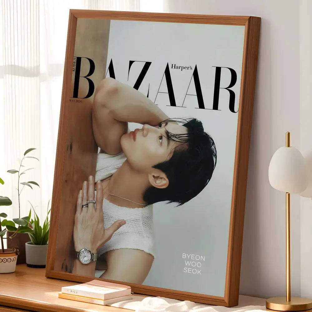 Byeon Woo-seok HD PVC Self-Stick Wall Poster | K-Drama Decor Wall Art Poster Axl