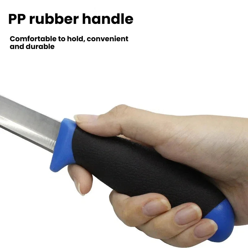 Stainless Steel Fillet Knife – Mirror Finish, Rubber Handle & Sheath Fillet Knife Axl