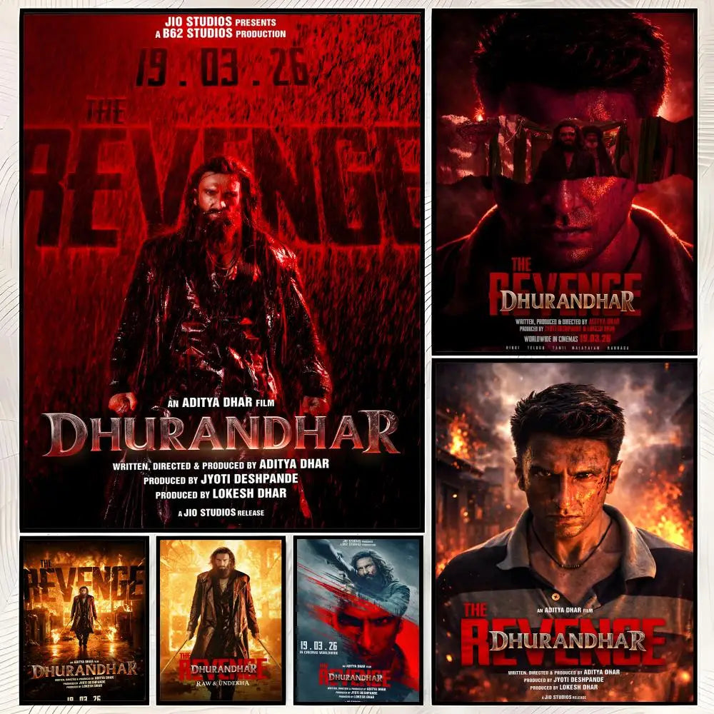 Dhurandhar The Revenge Poster – Self-Stick HD PVC Wall Art Wall Art Poster Axl