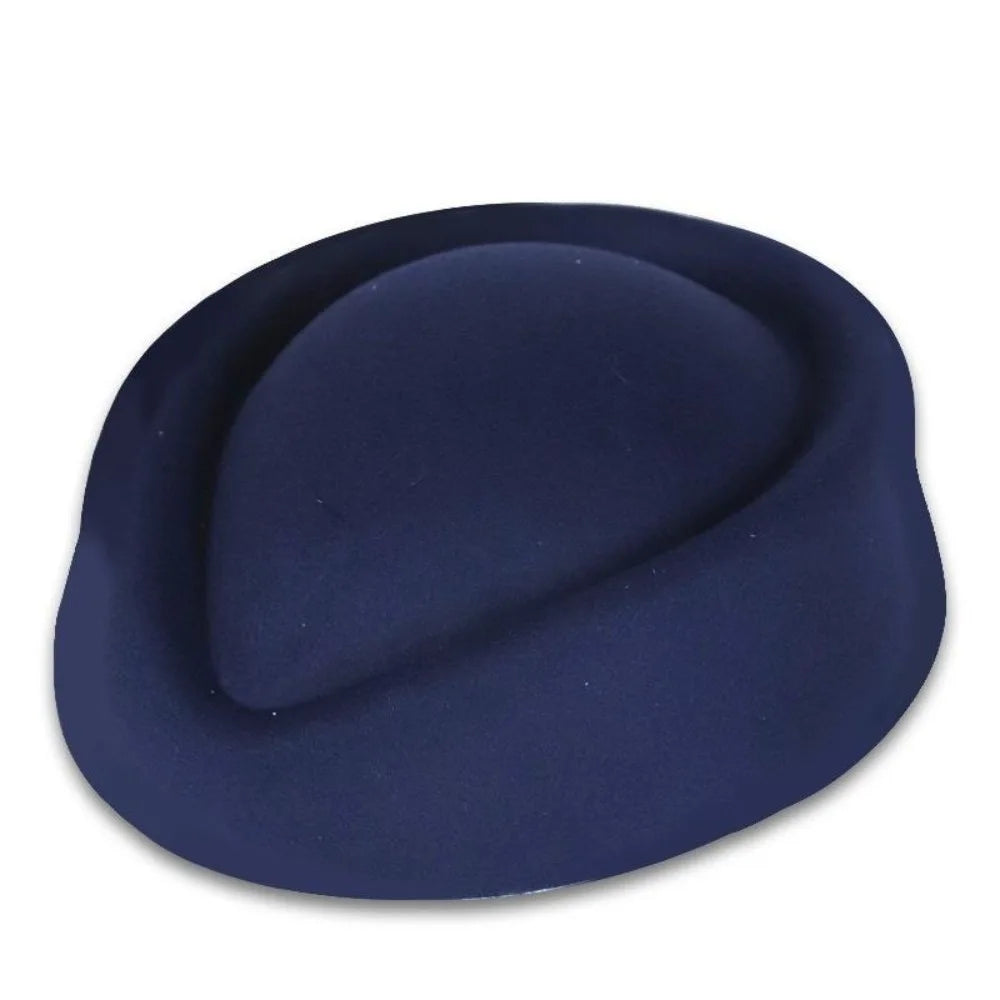 Women's Vintage Felt Beret Pillbox Fascinator Hat – All Seasons Vintage Felt Beret Axl Navy Blue