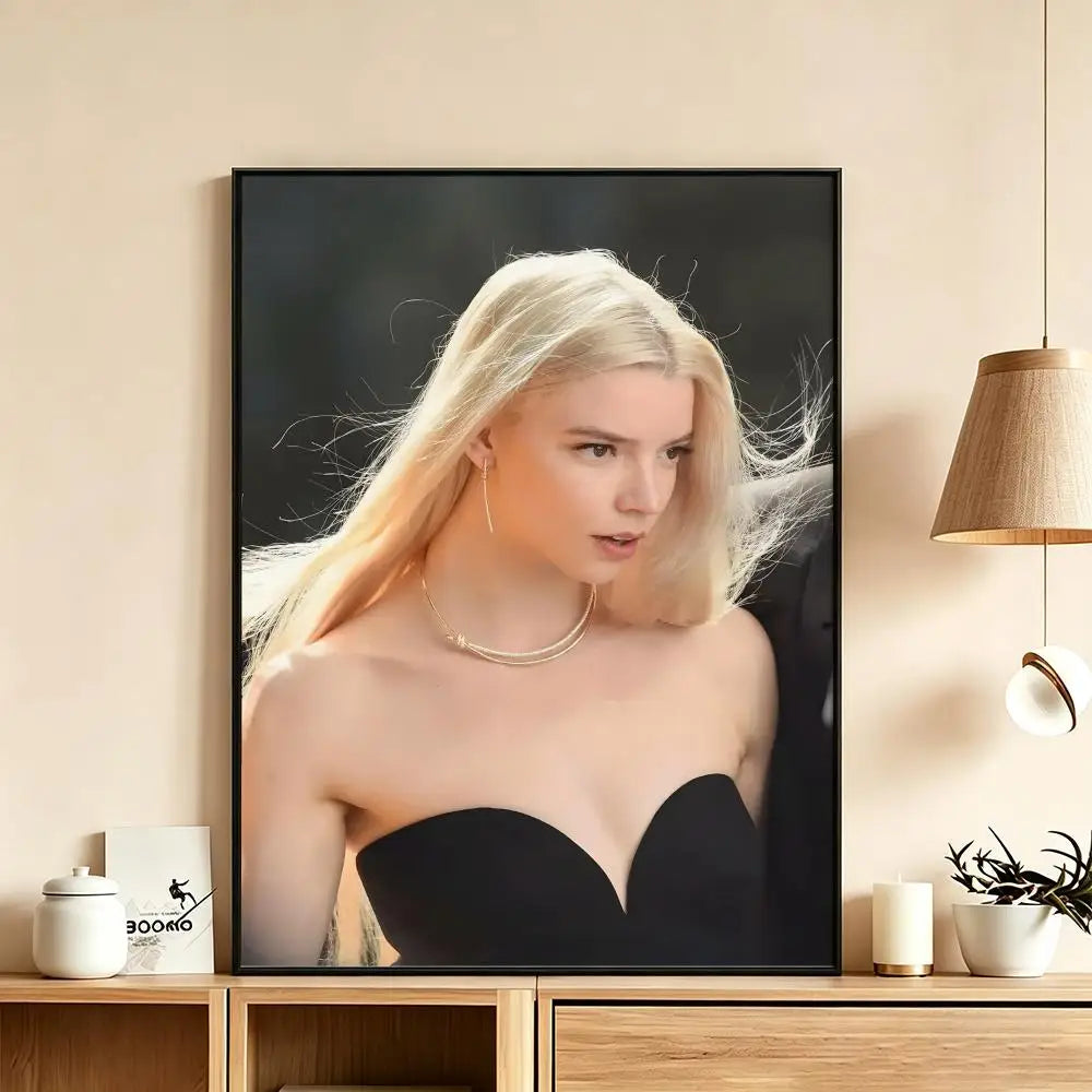HD Anya Taylor-Joy Aesthetic Wall Poster – Waterproof Art Print Wall Art Poster Axl White17 15X20cmNoframe