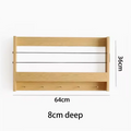 Wooden Floating Wall Shelf – Multifunctional Storage Rack Floating Wall Shelf Axl Yellow Oak Type C