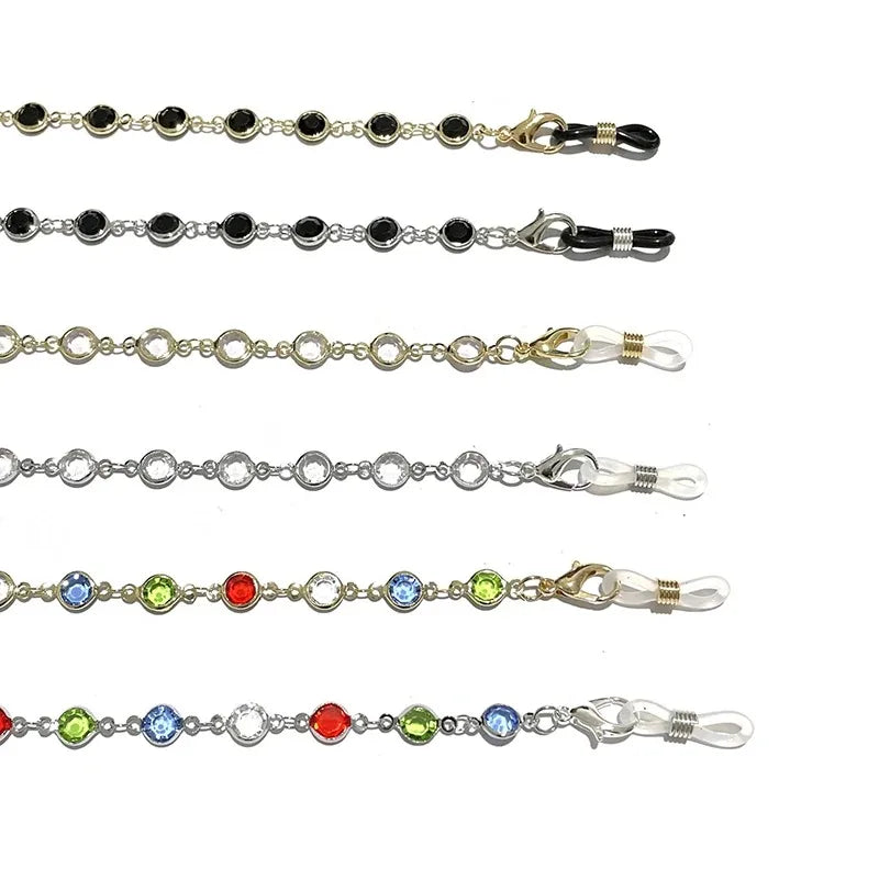 Crystal Bead Glasses Chain – Eyeglass Holder Strap for Women Eyeglass Chain Strap Axl