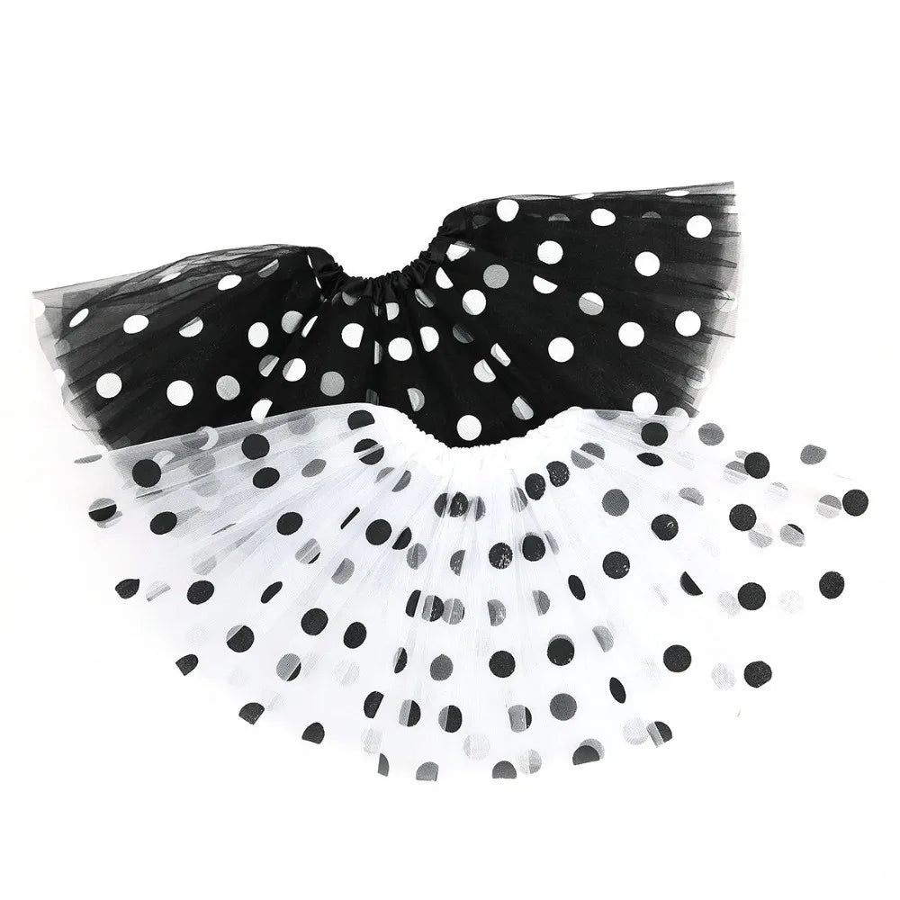 Polka Dot Tutu Skirt – Puffy Layered Tulle Pettiskirt Women Tulle Tutu Skirt Axl