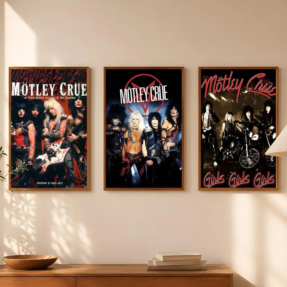 Mötley Crüe Self-Stick HD PVC Wall Art Poster | Rock Decor Wall Art Poster Axl