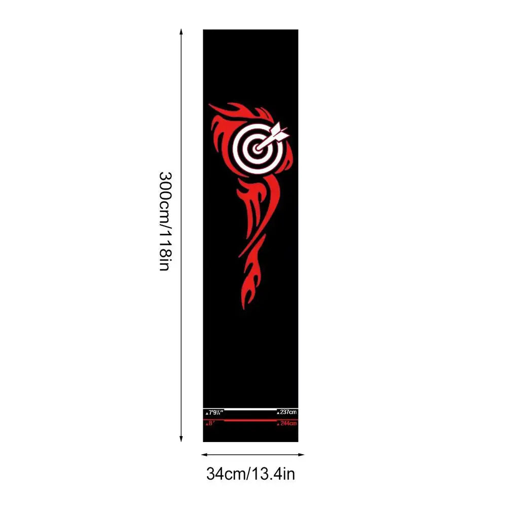 Non-Slip Dart Mat with Throw Lines & Floor Protector Dart Floor Mat Axl 02 34x300cm