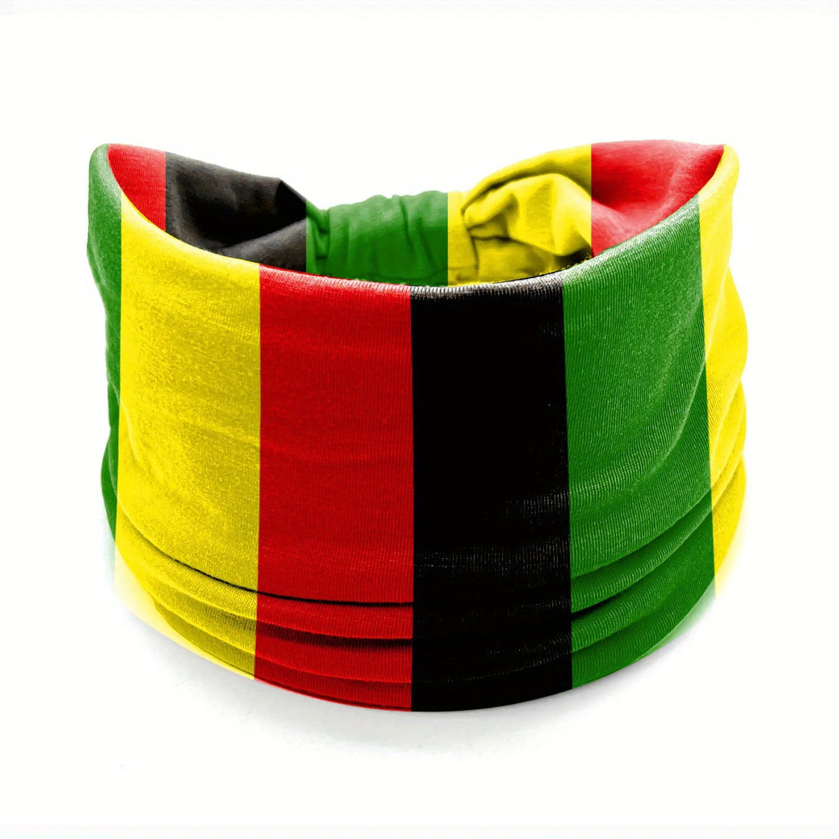 Rasta Satin Scrunchie – Silk-Like Hair Tie Guinea Flag Colors Satin Scrunchie Axl headband-1pc