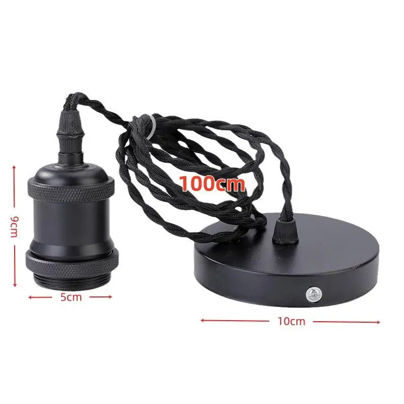 E27 Ceiling Lamp Holder Socket with 100cm Hanging Wire Pendant Lamp Holder Axl