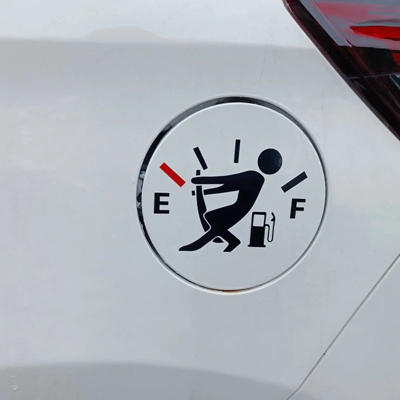 Funny Fuel Gauge Empty Car Sticker – Waterproof PET Decal Car Decal Sticker Axl