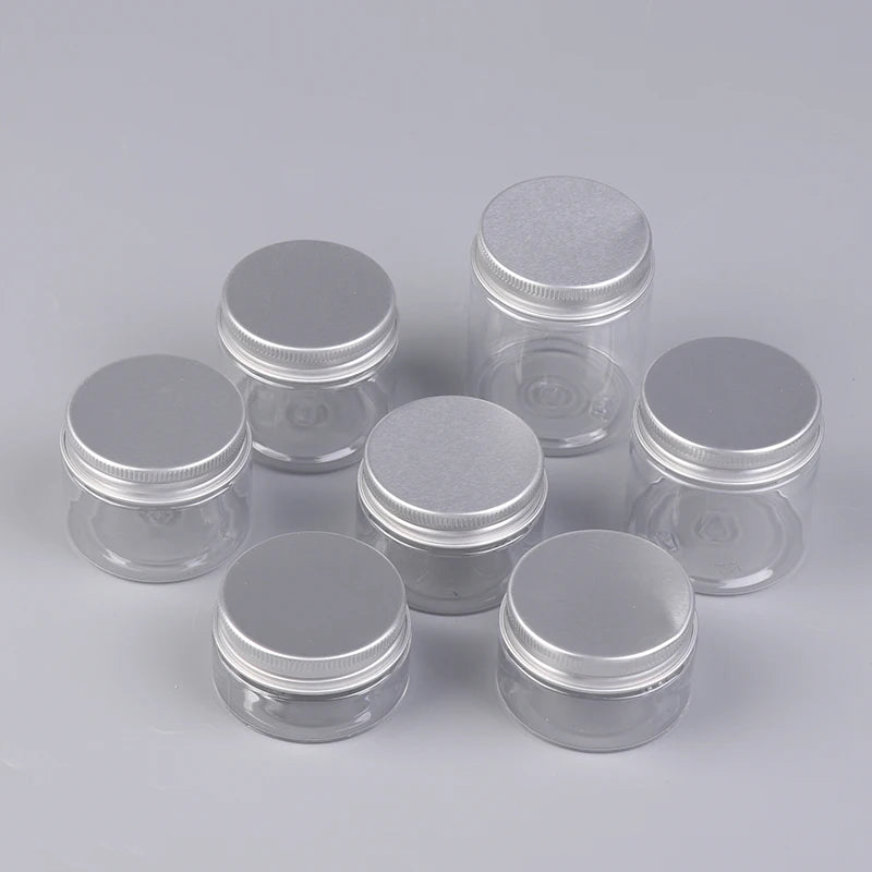 Empty Plastic Cosmetic Jars – Transparent Sample Containers Cosmetic Storage Jar Axl