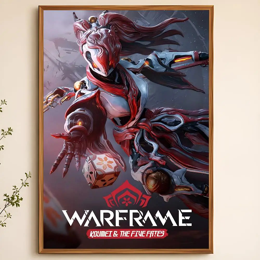 Warframe Game Poster – Self-Adhesive Waterproof Wall Art Wall Art Poster Axl White04 15X20cmNoframe