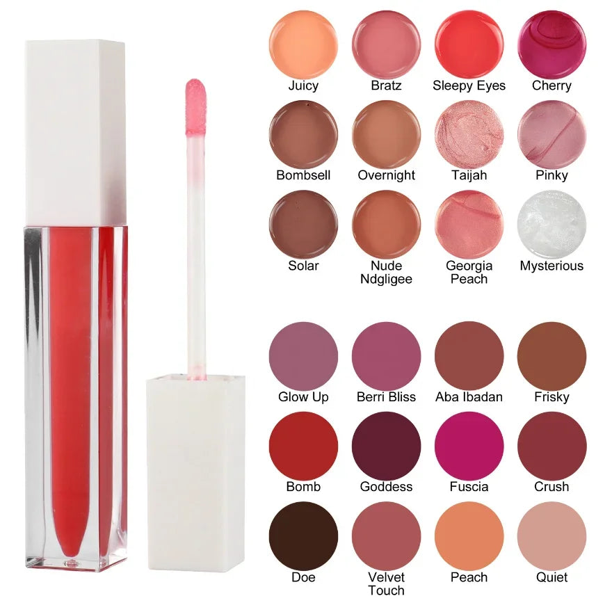 Vegan Private Label Lip Gloss | Custom Logo & Box | 147+ Shades Private Label Lip Gloss Axl