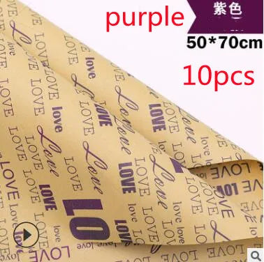 10-Pack Kraft Floral Wrapping Paper – Vintage Newspaper Style Gift Wrapping Paper Axl N