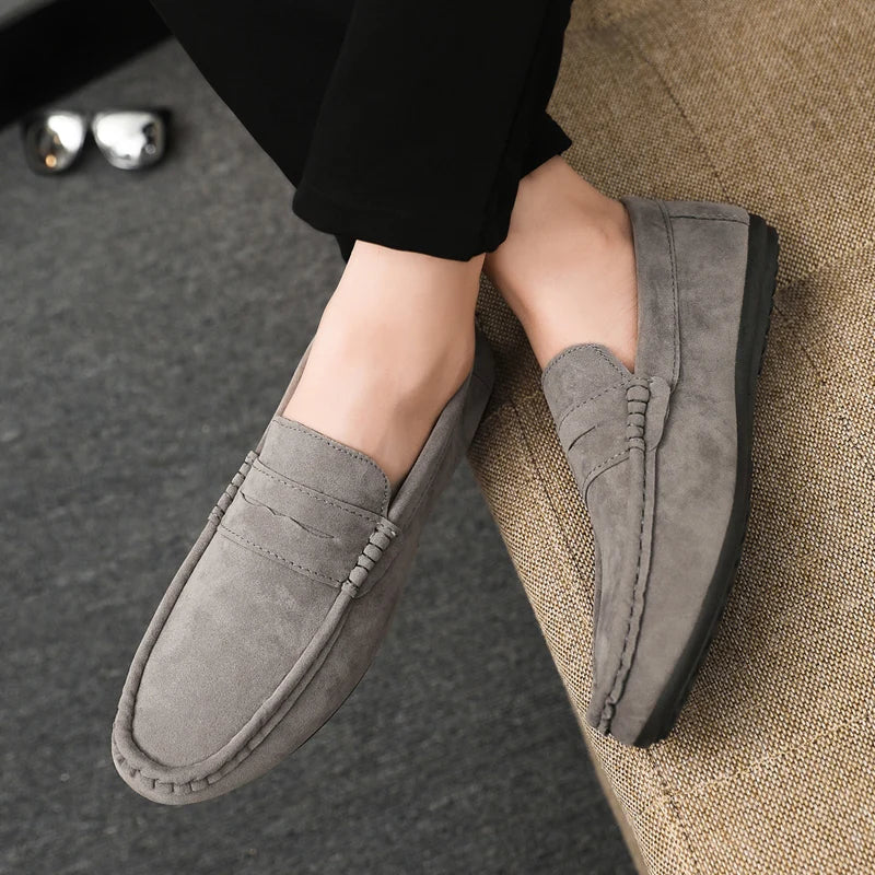 Men's Lightweight Canvas Slip-On Loafers – Breathable Flat Shoe Canvas Slip-On Loafers Axl