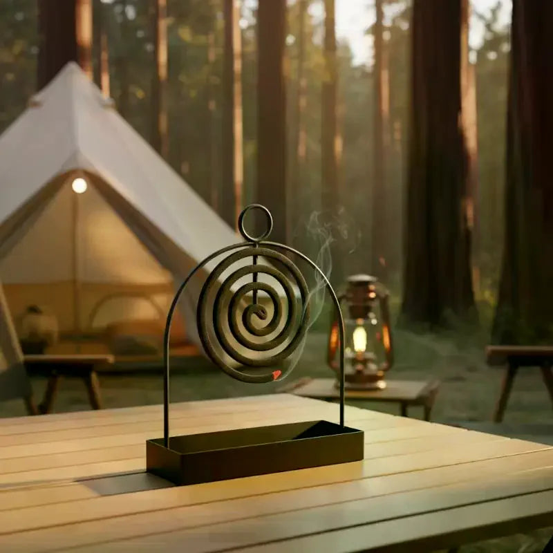 Nordic Iron Mosquito Coil Holder with Ash Tray | Spiral Stand Coil Holder Stand Axl