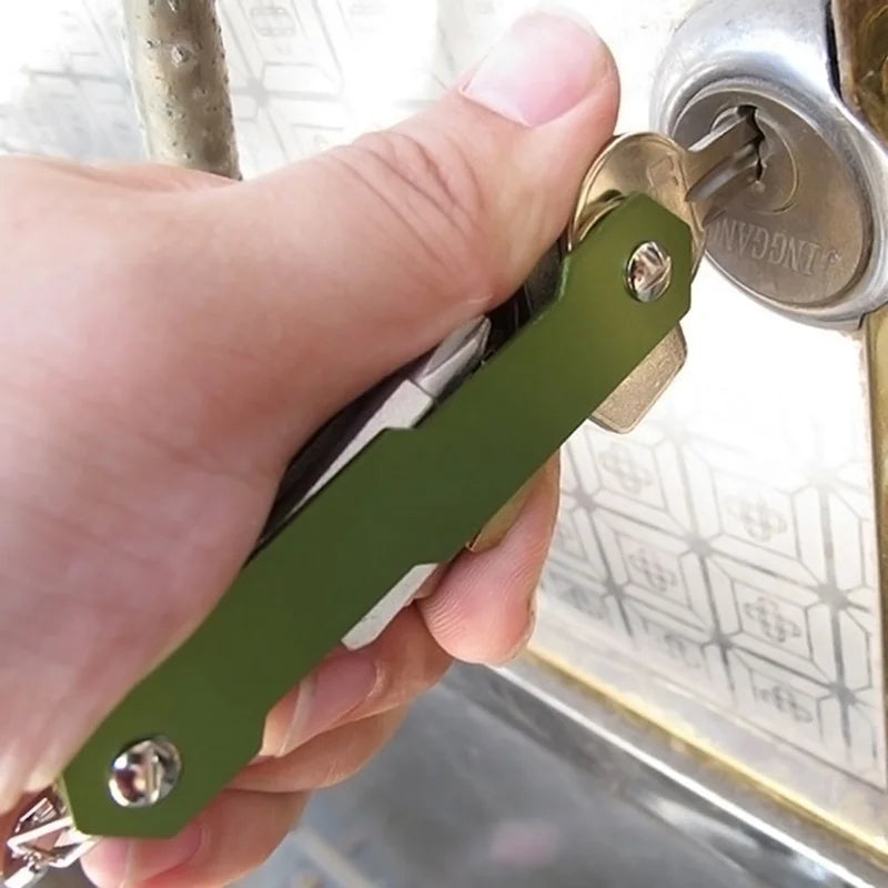 Compact Stainless Steel Key Holder Organizer | EDC Keychain Key Holder Organizer Axl