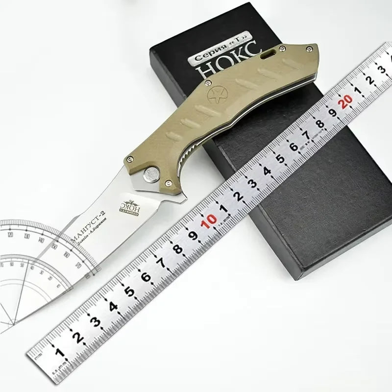 G10 Pocket Folding Knife – Carbon Steel Outdoor Camping Knife Folding Camping Knife Axl