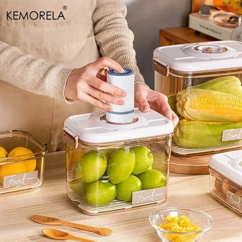 KEMORELA Vacuum Food Storage Container with Pump – Large Vacuum Storage Container Axl