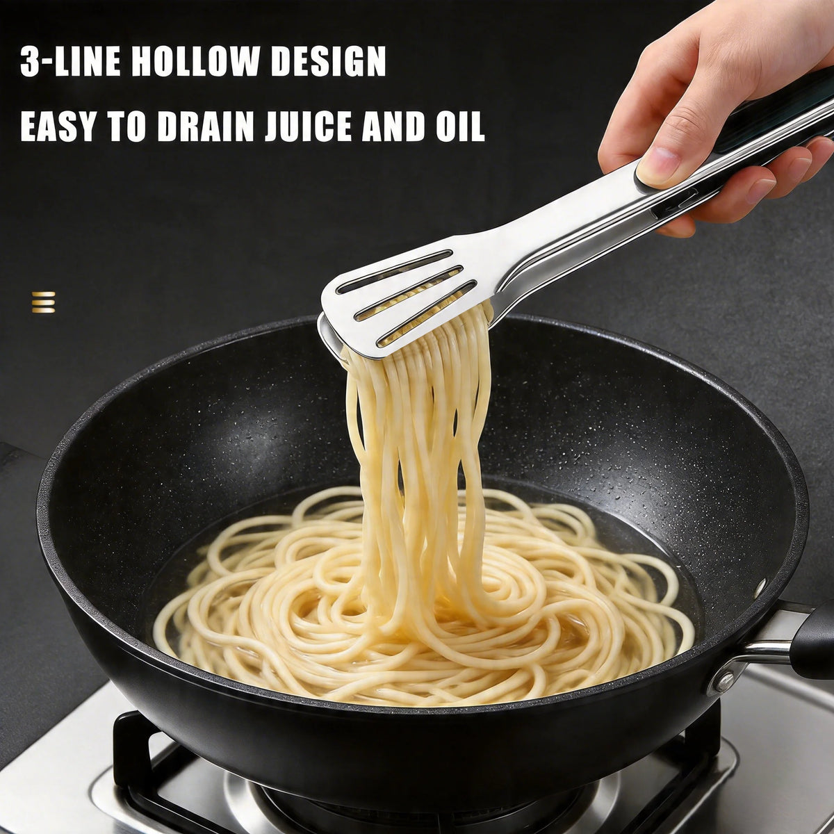 Stainless Steel Kitchen Tongs Set – BBQ, Baking & Cooking Kitchen Tongs Set Axl