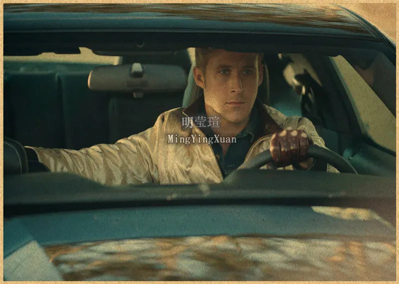 Drive Movie Poster – Kraft Paper Wall Art Print | Unframed Movie Wall Poster Axl 1 30x20cm