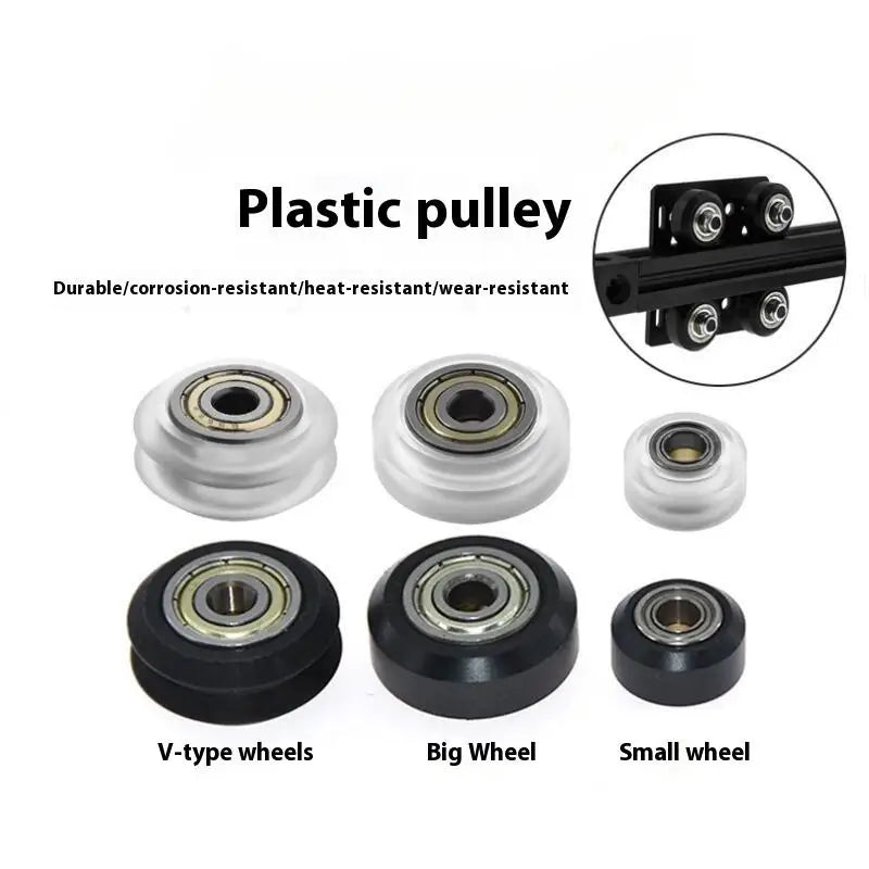 POM V-Slot Idler Pulley Wheel with Bearing for 3D Printer 3D Printer Pulley Axl
