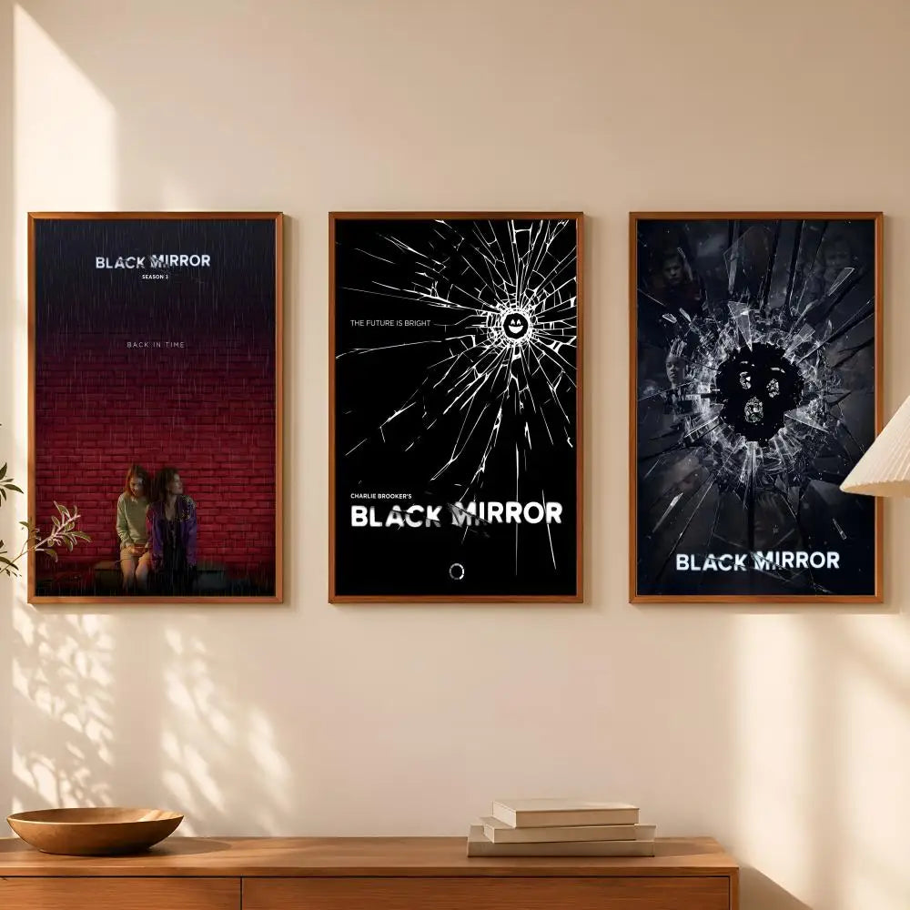 Black Mirror Self-Stick HD PVC Wall Poster – Waterproof Decor Wall Art Poster Axl