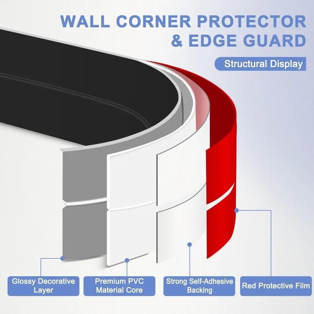 Flexible Self-Adhesive Corner Trim Strip – 3-in-1 Edge Guard Corner Trim Moulding Axl