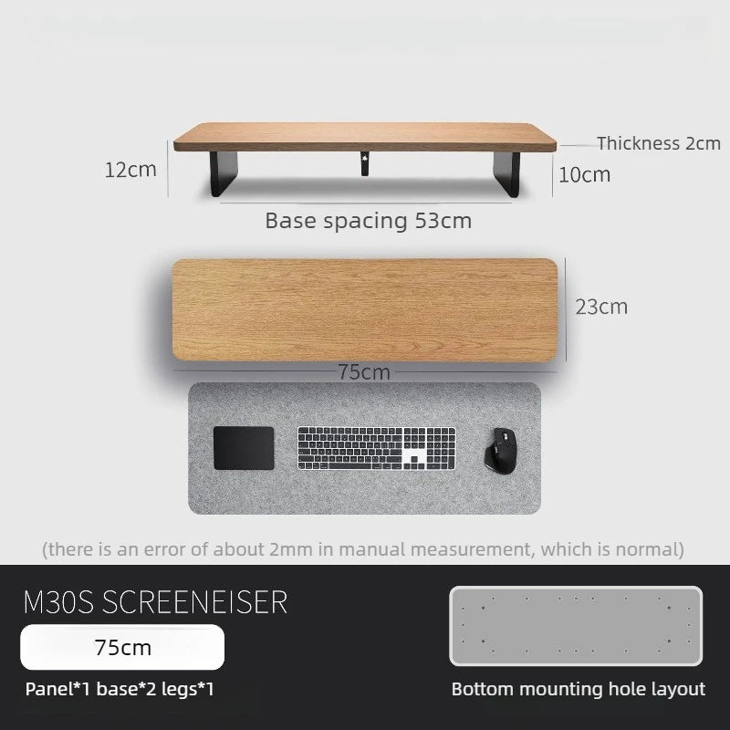 Monitor Stand Riser & Modular Wood Desk Organizer – M30S Monitor Stand Riser Axl Oak Color 75CM