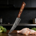 9-Piece Damascus Steel Kitchen Knife Blade Set | Titanium Kitchen Knife Set Axl Boning Knife-1PC