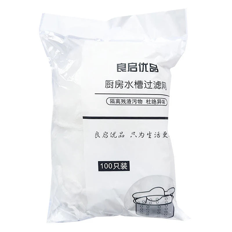 100 Pcs Disposable Kitchen Sink Drain Strainer Mesh Bags Sink Drain Strainer Axl one size