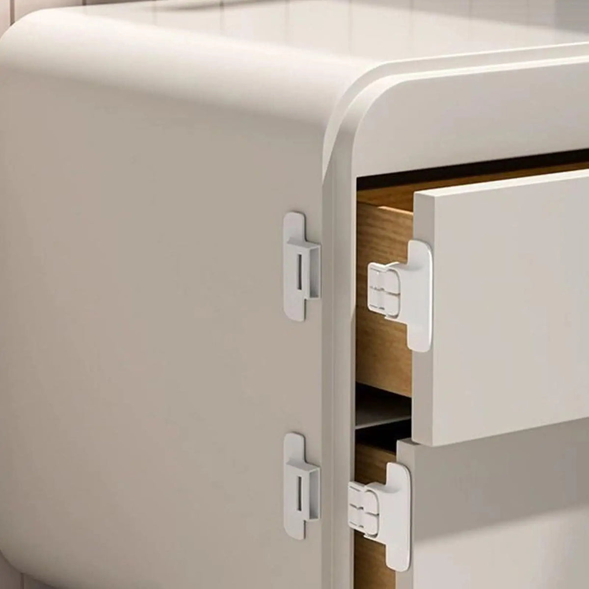 Self-Adhesive Fridge Door Lock – No Drill Cabinet Closer Fridge Door Lock Axl