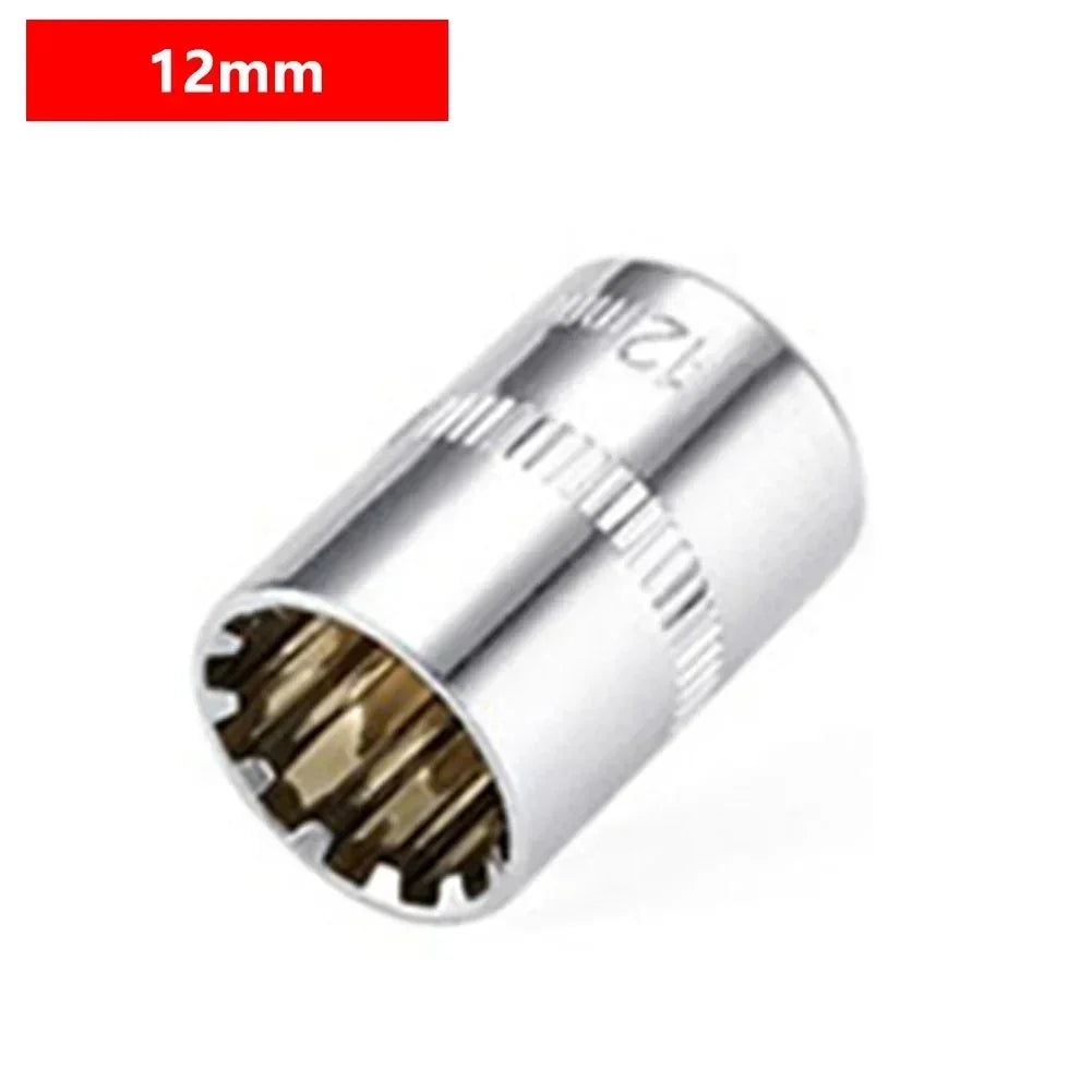 12-Point Socket Bit 1/4" Drive – Short Head 4–14mm Chrome Socket Bit Axl 12mm China Mainland