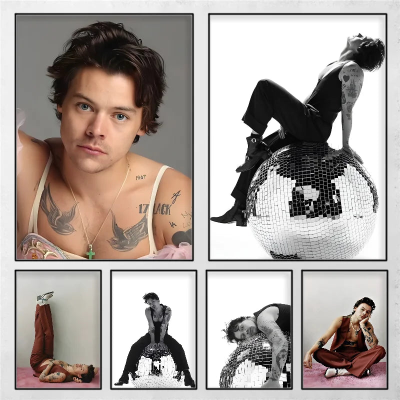 Harry Styles Wall Poster – Self-Adhesive Waterproof Art Sticker Wall Art Poster Axl