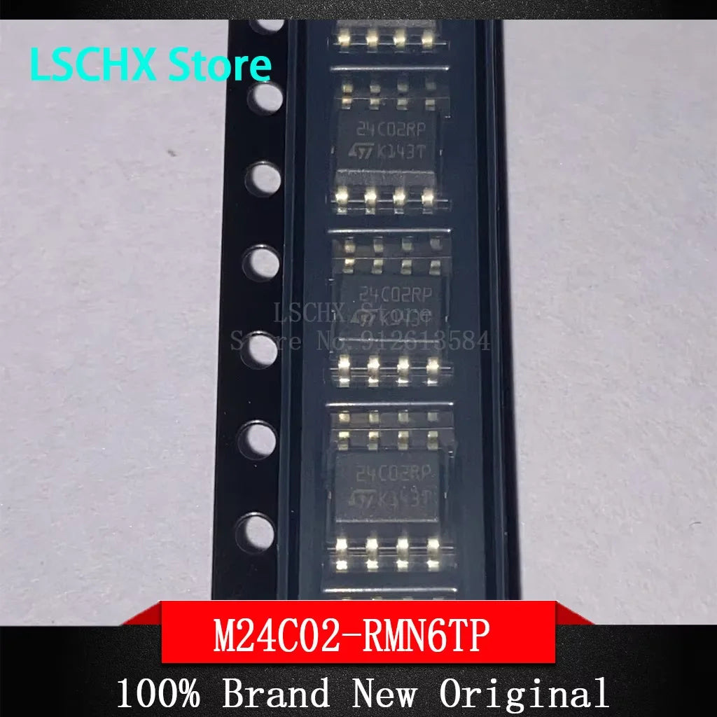 10-Pack EEPROM IC Chips – M24C02 M24C64 M24256 M24512 Series EEPROM Memory IC Axl