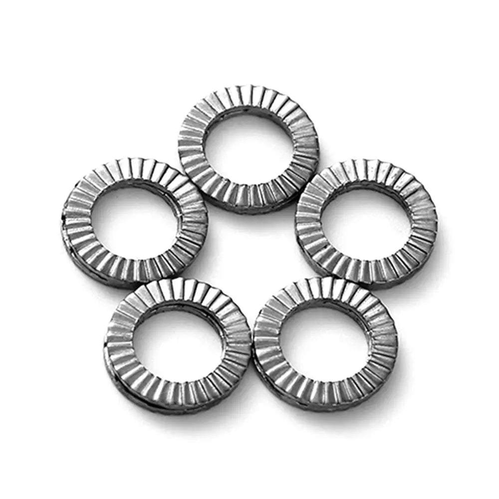 5-Pack 304 Stainless Steel Wedge Lock Washers M3–M20 Wedge Lock Washer Axl