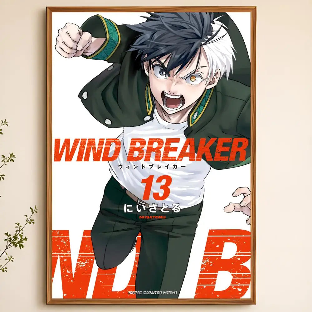 Wind Breaker Anime Poster – Waterproof Self-Adhesive Wall Art Anime Wall Poster Axl