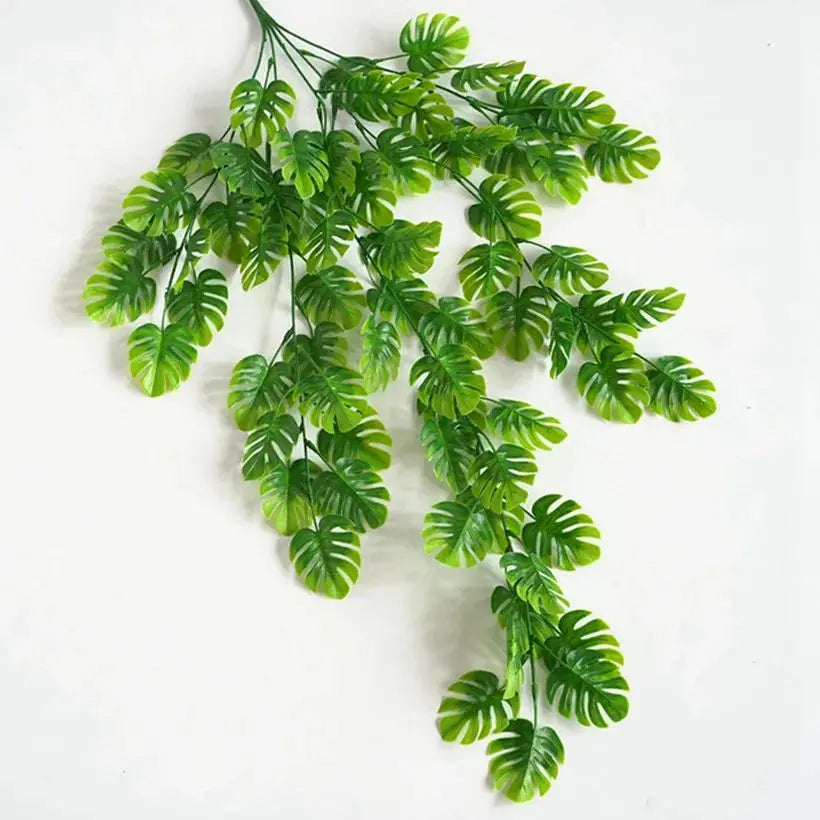 Artificial Turtle Leaf Vine – UV-Proof Wedding & Garden Decor Artificial Hanging Vine Axl green 1 pc