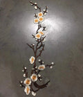 Plum Blossom Embroidered Patch – Iron or Sew On Applique Embroidered Applique Patch Axl Beige