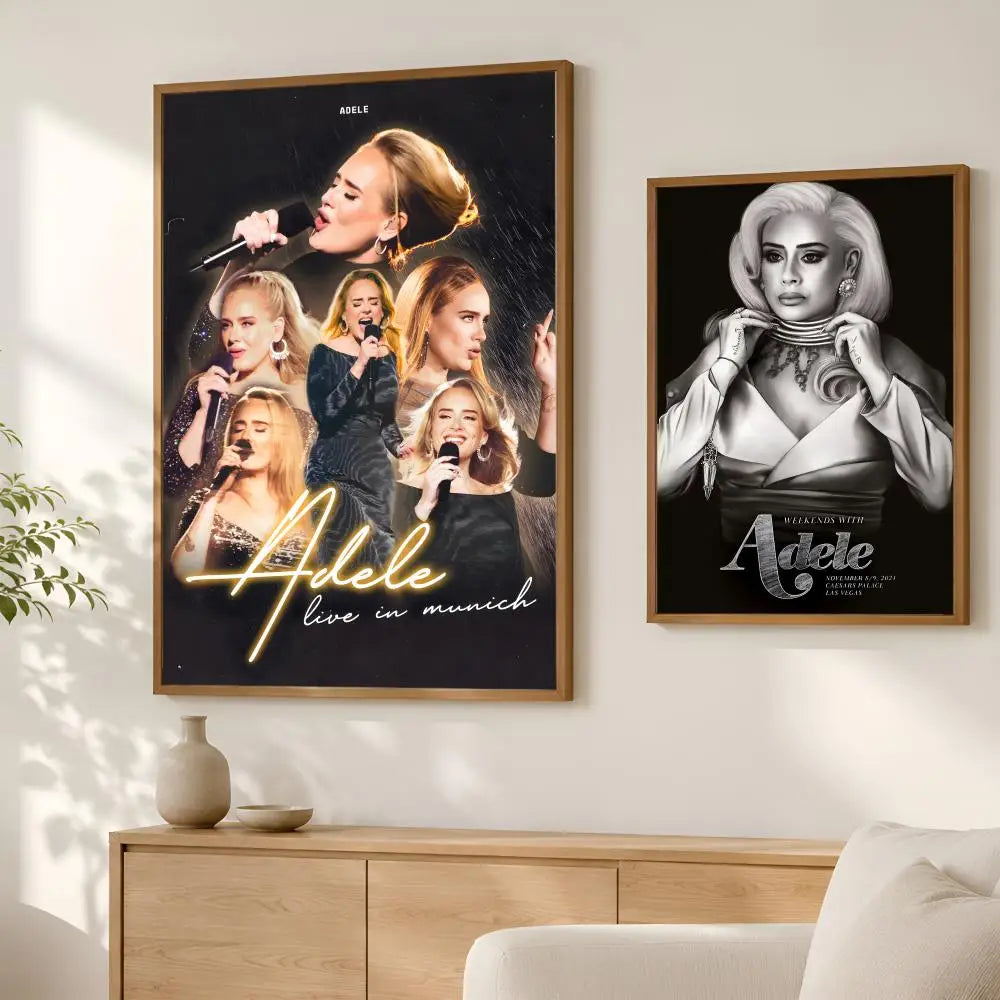 Adele HD PVC Wall Poster – Self-Stick Waterproof Wall Art Wall Art Poster Axl
