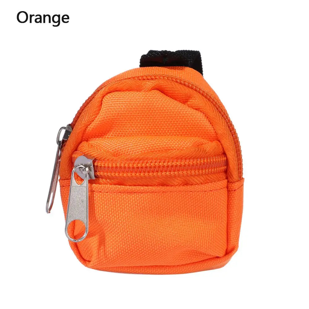 Mini Doll Backpack – Cute Cloth School Bag for 1/6 BJD Dolls Doll Accessory Axl orange