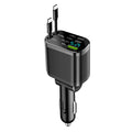 5-in-1 Car Charger Retractable Cable PD Fast Charging 3.1A Car Charger Axl black