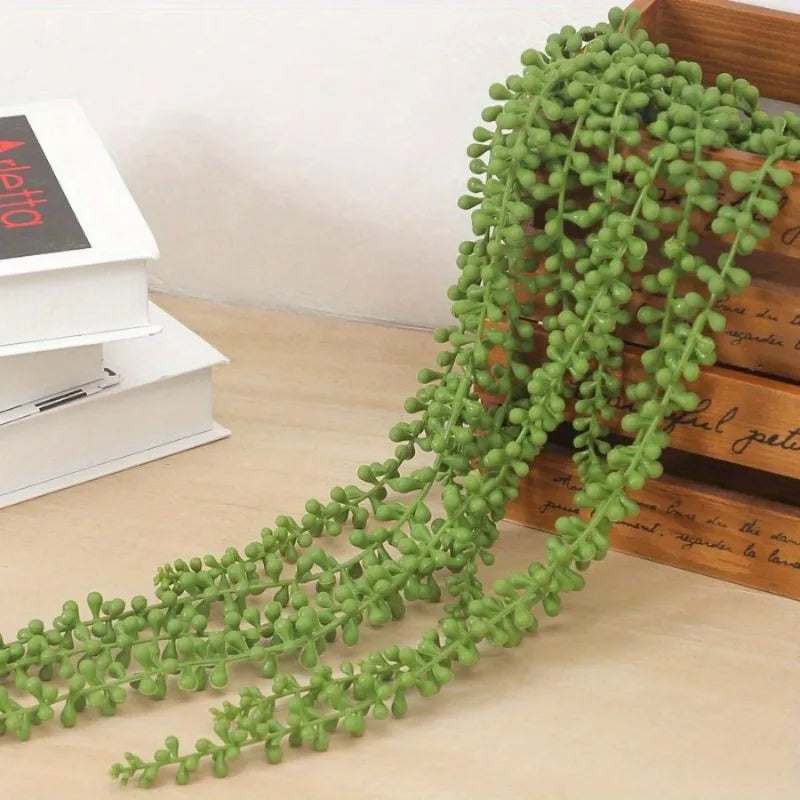 Artificial Succulent Vine Pendant – Fake Hanging Plant Rattan Artificial Plant Vine Axl