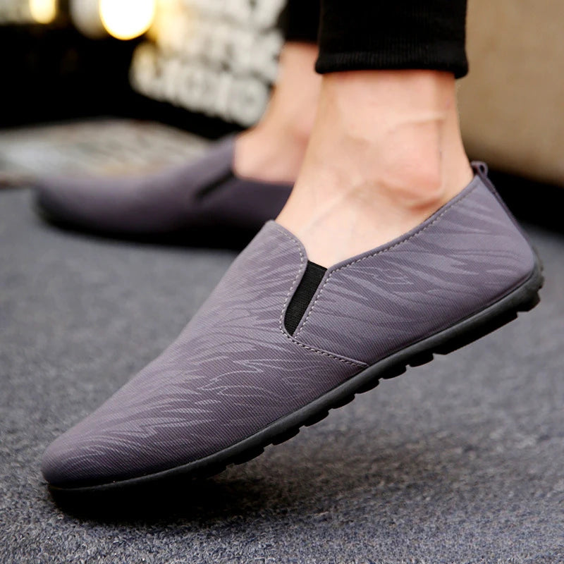 YBQJOO Men's Canvas Slip-On Loafers – Lightweight Casual Shoes Canvas Slip-On Loafers Axl