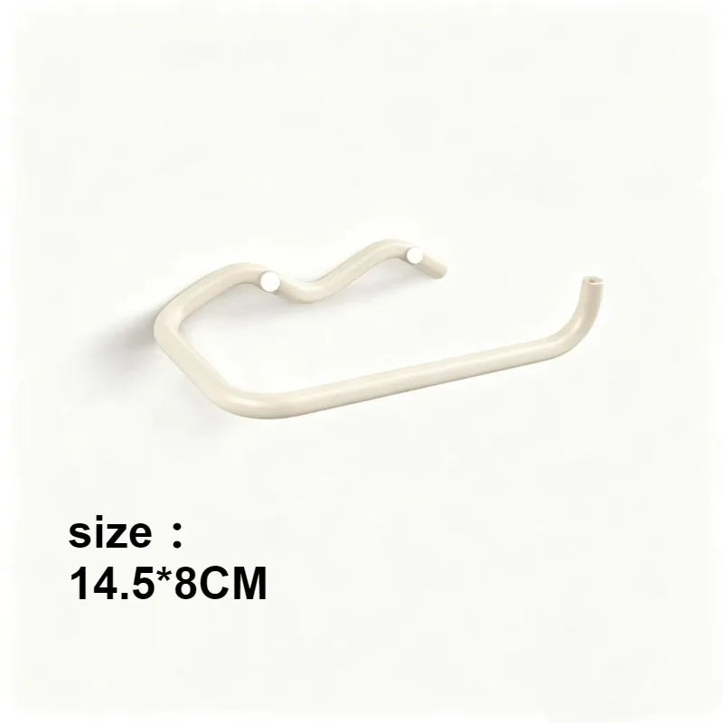 Metal Bathroom Wall-Mount Paper & Towel Holder Organizer Bathroom Towel Holder Axl White